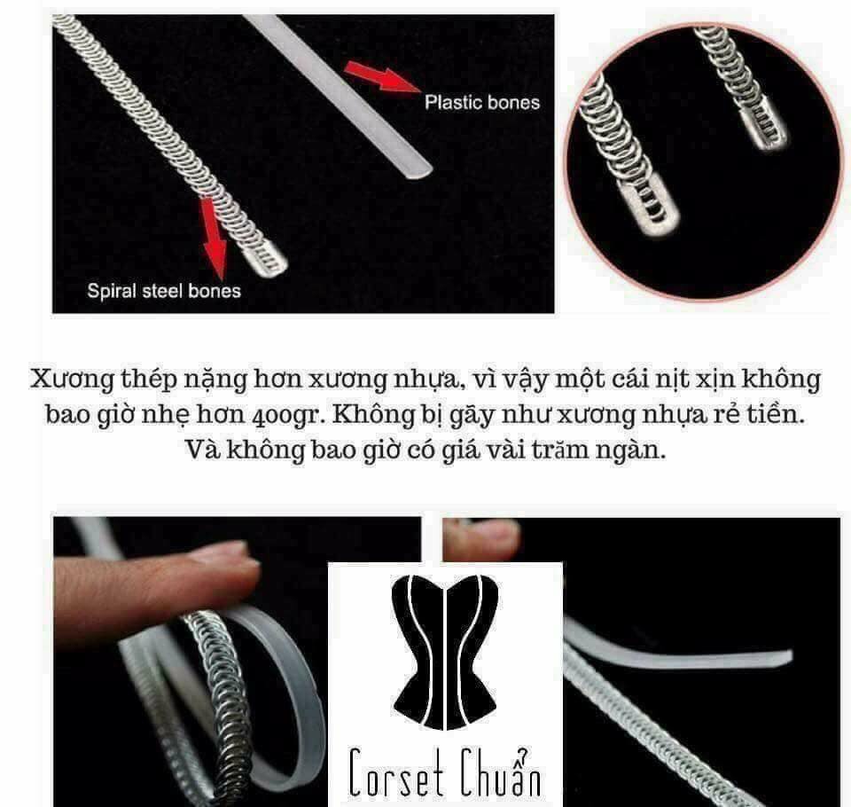 Xương Thép Non Xoắn Xương Cá Latex Corset Chuẩn